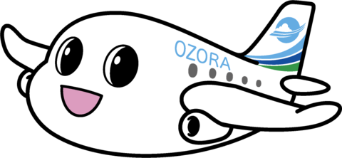 OZORAと書かれた機体のそらっきーのイラスト