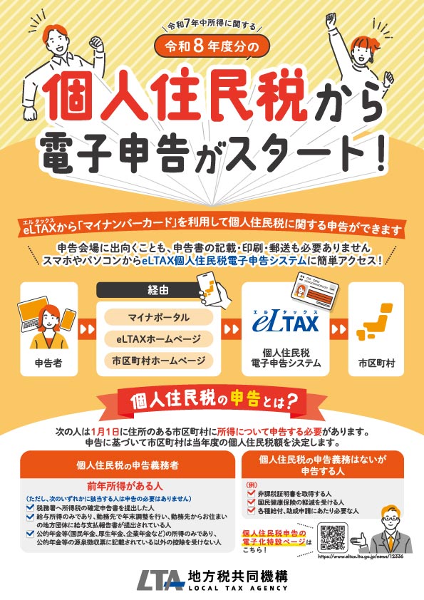 個人住民税電子申告チラシ表