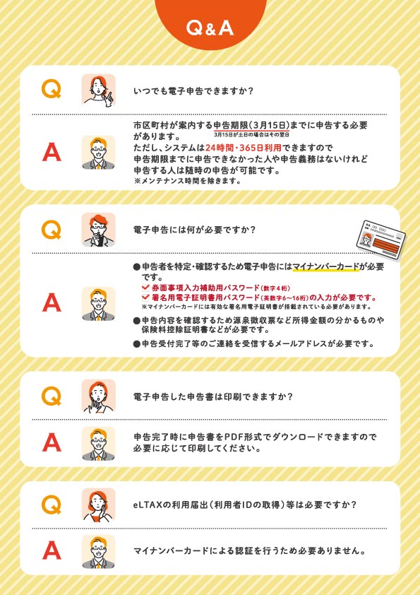 個人住民税電子申告チラシ裏